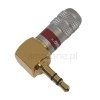 Wtyk Jack stereo 3,5mm kątowy Gold